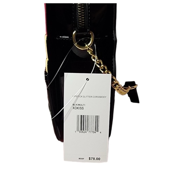 Betsey Johnson Lipstick Glitter Crossbody- BNWT - Picture 2 of 5